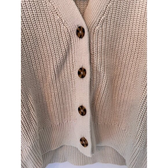 New Gap Button-front V-neck Cardigan In Beige Chino Womens Size Large - Picture 4 of 9